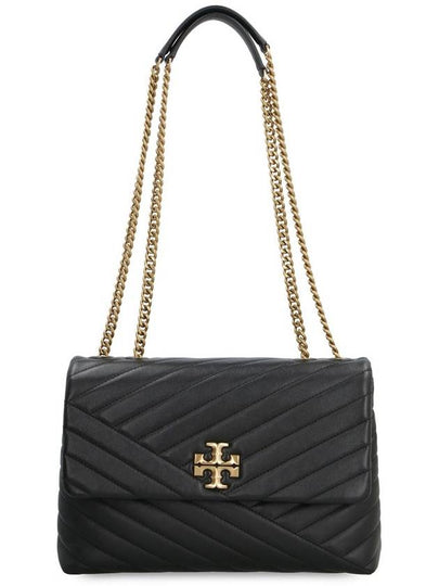 Kira Chevron Convertible Shoulder Bag Black - TORY BURCH - BALAAN 2