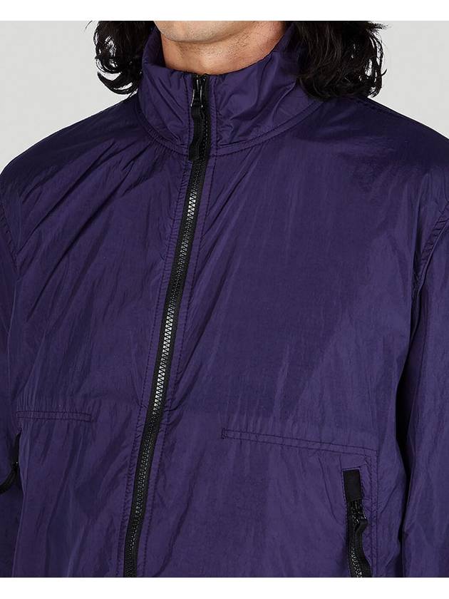 Garment Dyed Crinkle Reps Nylon Zip-up Jacket Purple - STONE ISLAND - BALAAN 6