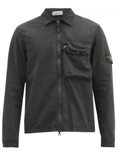 Waffen Patch Overshirt Jacket Black - STONE ISLAND - BALAAN 2