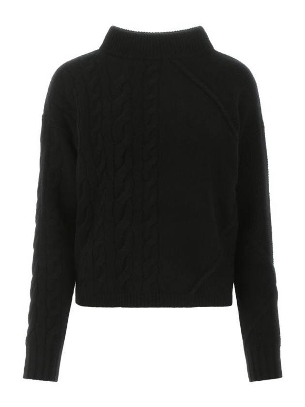 Accordo Cashmere Wool Knit Top Black - MAX MARA - BALAAN 3