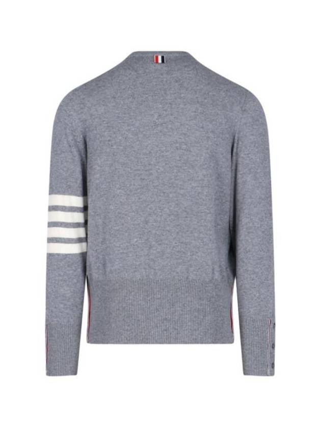 Diagonal Classic Cashmere Knit Top Light Grey - THOM BROWNE - BALAAN 4