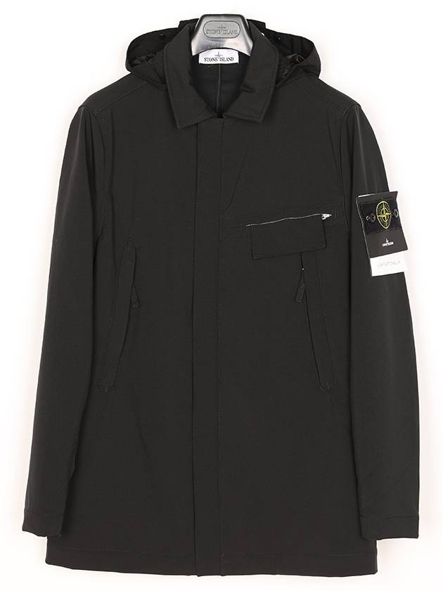 Light Soft Shell Long Zip-up Jacket Black - STONE ISLAND - BALAAN 2