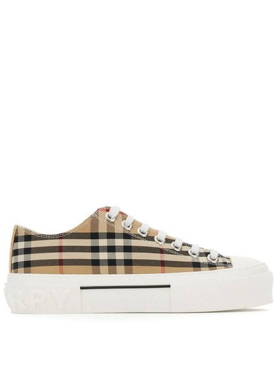 Vintage Check Cotton Sneakers Archive Beige - BURBERRY - BALAAN 2