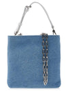 Logo Plaque Square Canvas Tote Bag Blue - VIVIENNE WESTWOOD - BALAAN 4