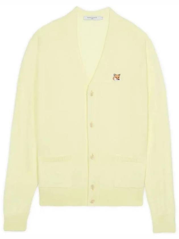 Fox Head Patch Classic Wool Cardigan Yellow - MAISON KITSUNE - BALAAN 2