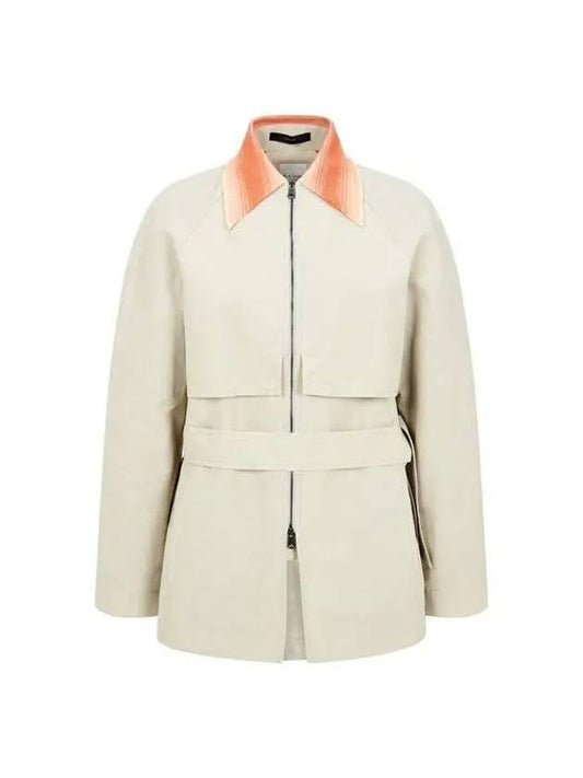 Women s color combination collar belted raglan jacket beige 271960 - PAUL SMITH - BALAAN 1