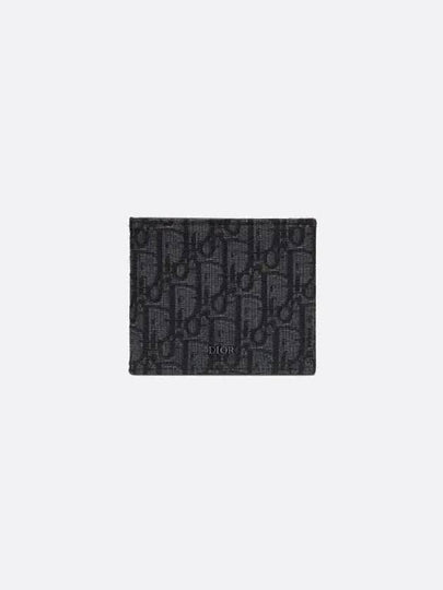 Wallet Black  Oblique Jacquard - DIOR - BALAAN 2