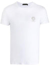 Men's Logo Medusa Cotton Short Sleeve T-Shirt White - VERSACE - BALAAN 3