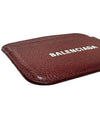 Women s 593812 Lettering Logo Burgundy Color Card Wallet - BALENCIAGA - BALAAN 6