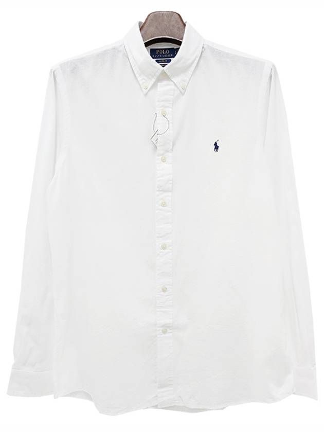 Embroidered Logo Sports Cotton Long Sleeve Shirt White - POLO RALPH LAUREN - BALAAN 3