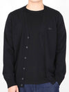 Vneck Wool Cardigan Black - LACOSTE - BALAAN 2