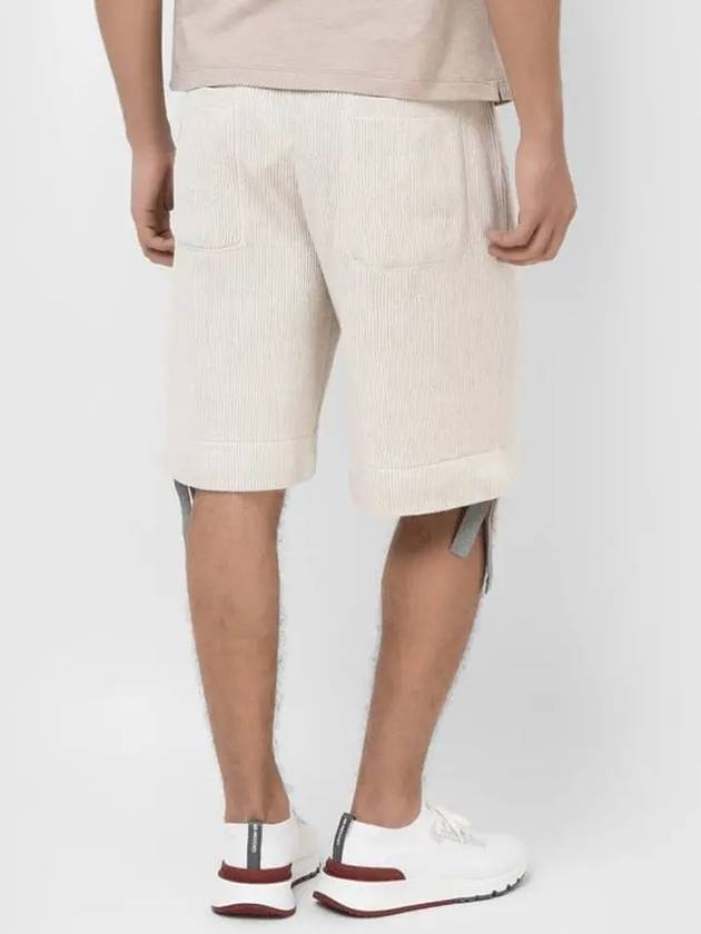 Drawstring cotton shorts beige - BRUNELLO CUCINELLI - BALAAN 5