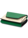 Logo Leather Half Wallet Green - MARNI - BALAAN 4