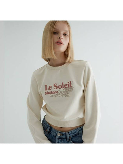 Luster Fruit Crop Sweat Shirt Ivory - LE SOLEIL MATINEE - BALAAN 2