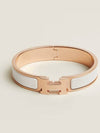 Clic H Bracelet Rose Gold Blanc - HERMES - BALAAN 2