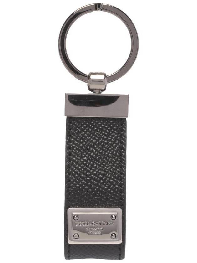 logo tag calfskin key holder black - DOLCE&GABBANA - BALAAN 1