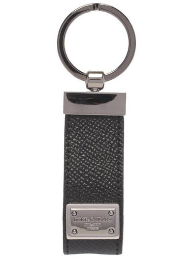 logo tag calfskin key holder black - DOLCE&GABBANA - BALAAN 1