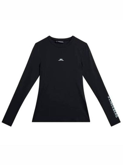 Tekla Slim Crew Neck Long Sleeve T-Shirt Black - J.LINDEBERG - BALAAN 2