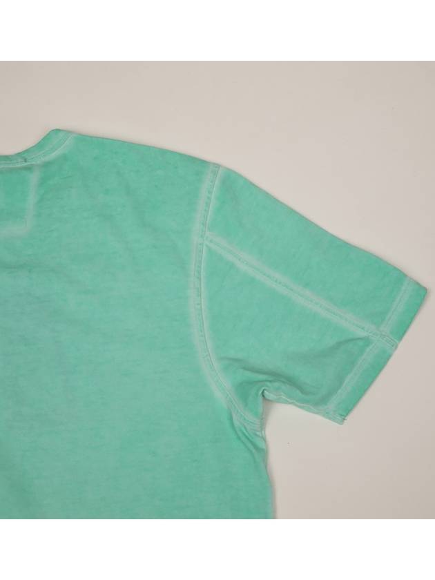 Piece Dyed Short Sleeve T-Shirt Green - CP COMPANY - BALAAN.