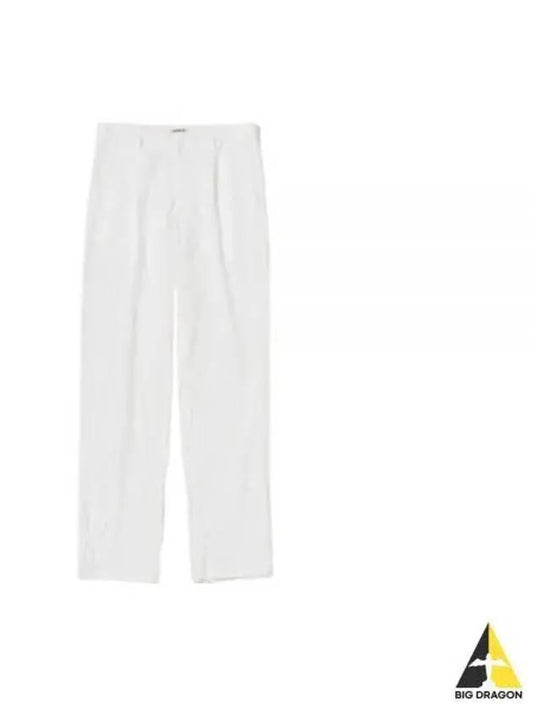 24 WRINKLED WASHED FINX TWILL PANTS white A24SP03FW Wrinkle Fins - AURALEE - BALAAN 1