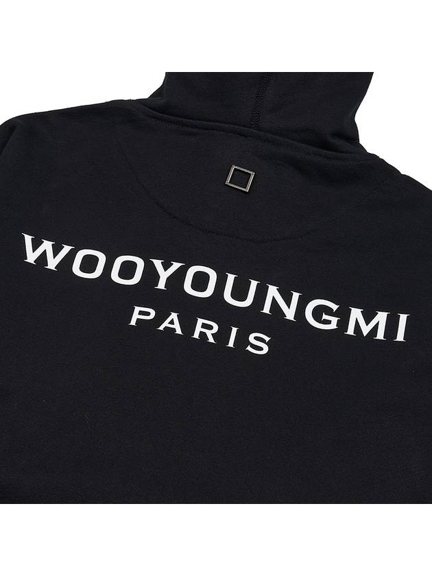 Back Logo Cotton Hoodie Black - WOOYOUNGMI - BALAAN 9