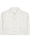 Slim Fit Long Sleeve Shirt Ivory - AMI - BALAAN 4