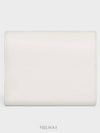 Triomphe Small Shiny Calfskin Half Wallet White - CELINE - BALAAN 6