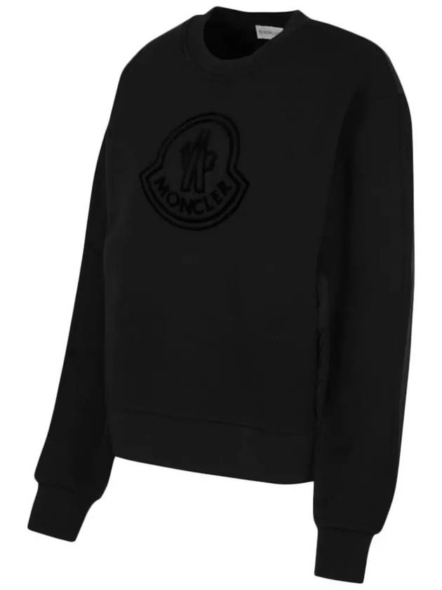 Women's Logo Sweatshirt Black - MONCLER - BALAAN 4