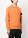 Wappen Patch Crew Neck Sweatshirt Orange - STONE ISLAND - BALAAN 4