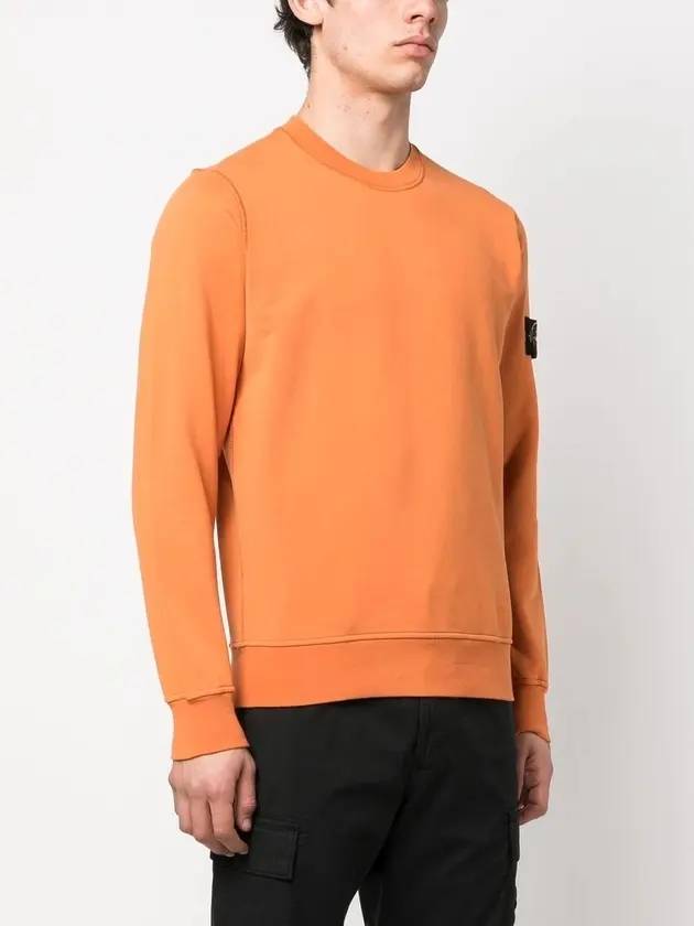 Wappen Patch Crew Neck Sweatshirt Orange - STONE ISLAND - BALAAN 4