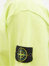 Waffen Patch Garment Dyed Heavy Cotton Sweatshirt Lemon - STONE ISLAND - BALAAN 5