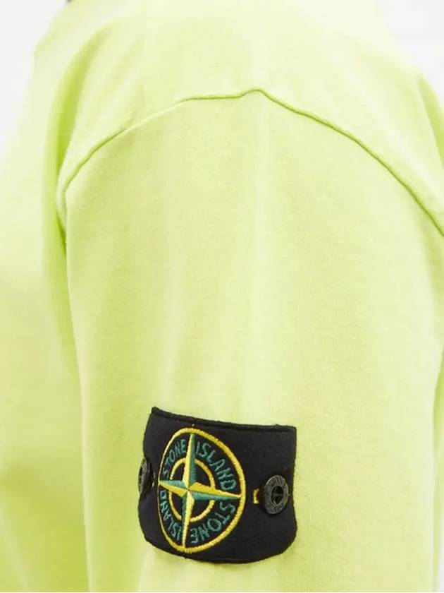 Wappen Patch Garment Dyed Heavy Cotton Sweatshirt Lemon - STONE ISLAND - BALAAN 5