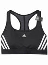 Power React Medium Support 3 Stripes Bra Black - ADIDAS - BALAAN 3