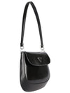 Cleo Brushed Flap Shoulder Bag Black - PRADA - BALAAN 4