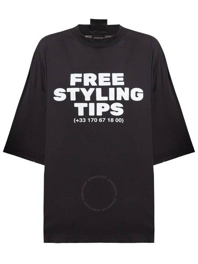 Styling Hotline 744439 TOVG2 9034 Crew Neck Short Sleeve T-Shirt Large Fit - BALENCIAGA - BALAAN 2