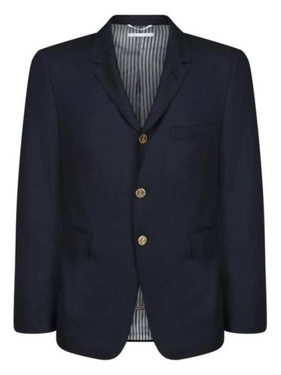 Super 120S Wool Twill Single Breasted Classic Jacket Navy - THOM BROWNE - BALAAN 2