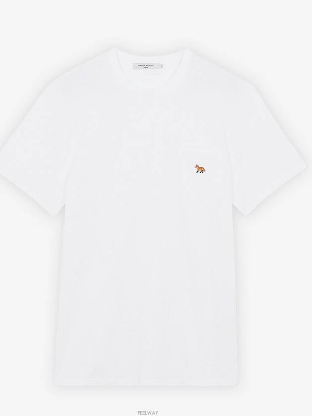 Baby Fox Patch Pocket Short Sleeve T-Shirt White - MAISON KITSUNE - BALAAN 2