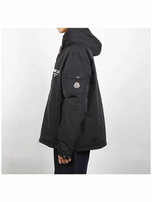 Granero Logo Hooded Jacket Black - MONCLER - BALAAN 4