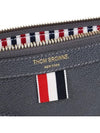 Pebble Grain Leather Lobster Small Document Clutch Bag Grey - THOM BROWNE - BALAAN 7