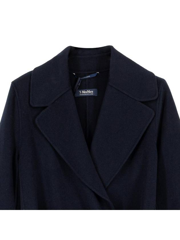 Paolore Wool Robe Single Coat Navy - MAX MARA - BALAAN 3