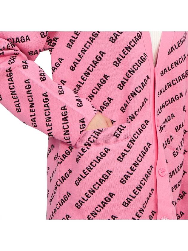 All-Over Logo Cardigan Pink - BALENCIAGA - BALAAN 9