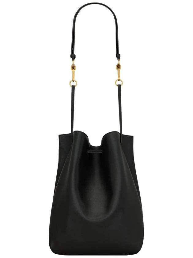 Paris VII Pochon Lambskin Tote Bag Black - SAINT LAURENT - BALAAN 4