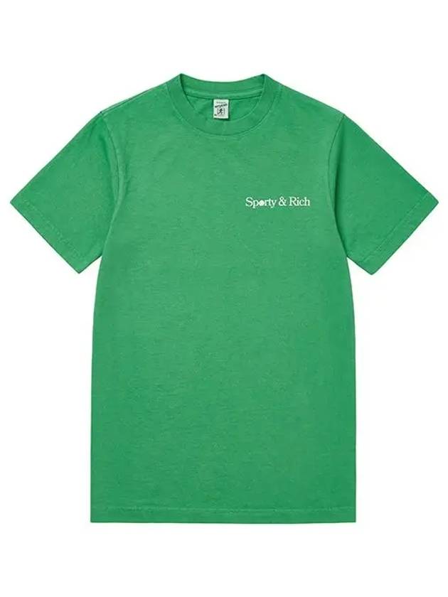 Racquet Club Cotton Short Sleeve T-Shirt Green - SPORTY & RICH - BALAAN 2