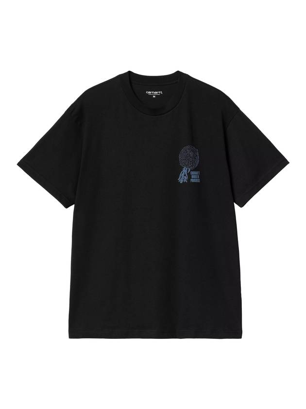 Chrysanthemum Short Sleeve T Shirt Black - CARHARTT WIP - BALAAN 1