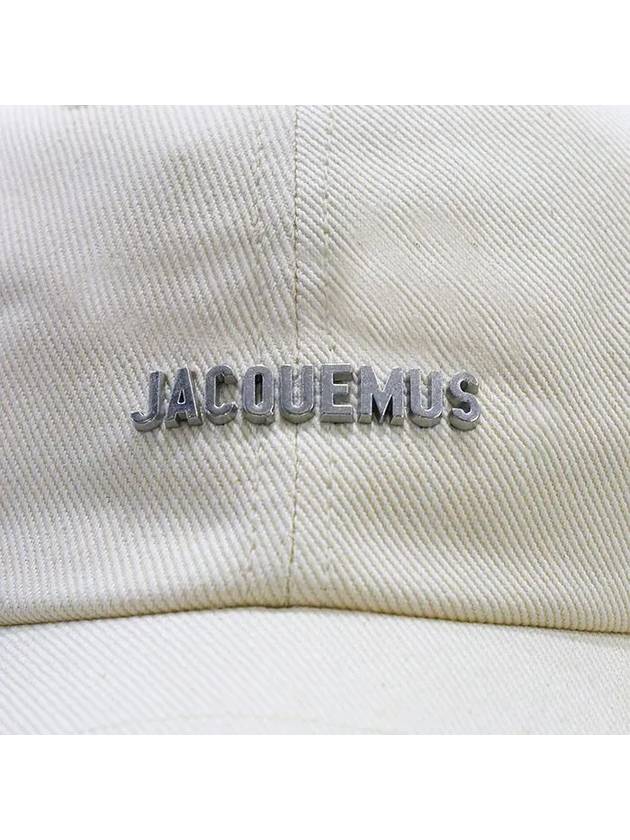 La Casquette Artichaut Fringe Metal Logo Ball Cap Off White - JACQUEMUS - BALAAN 3