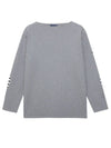 Gildo R Elbow Patch Plain Long Sleeve T-Shirt Grey - SAINT JAMES - BALAAN 1