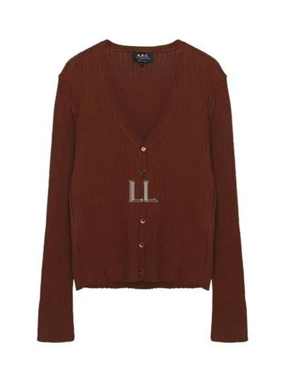 Shanya Cotton Cardigan Burgundy - A.P.C. - BALAAN 2