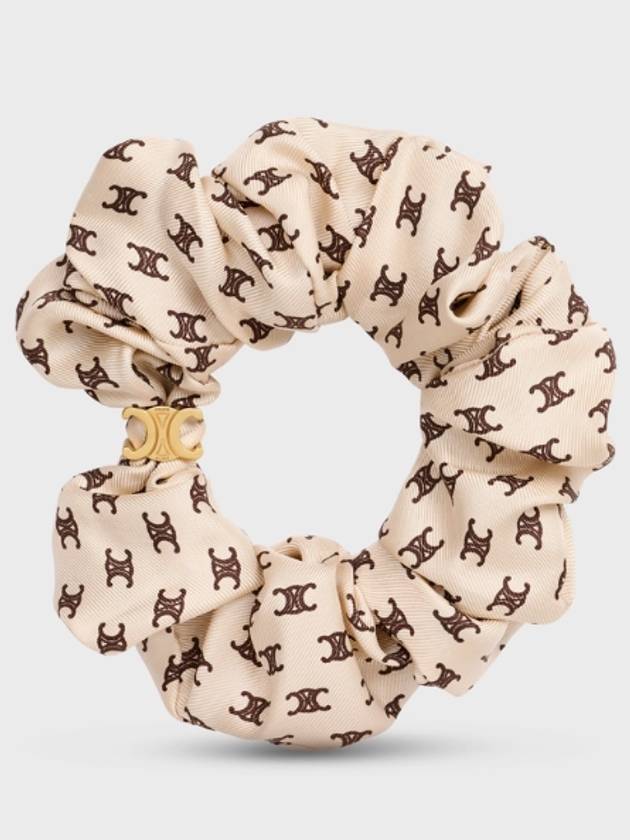 Mini Triomphe Silk Scrunchy Vanilla - CELINE - BALAAN 2