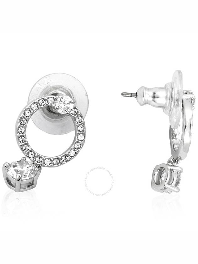 Constella Crystal Hoop Earrings Silver - SWAROVSKI - BALAAN 4