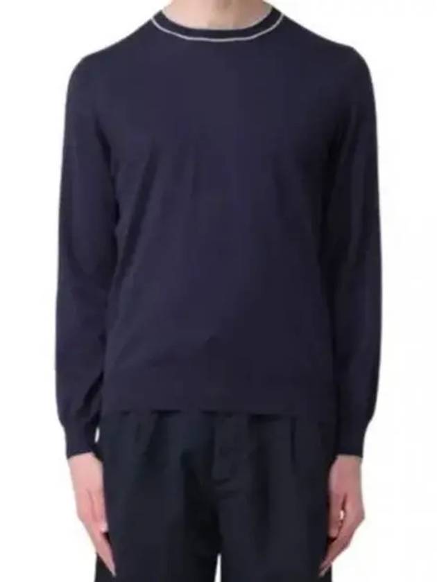 Pullover Cotton Knit Top Navy - BRUNELLO CUCINELLI - BALAAN 2